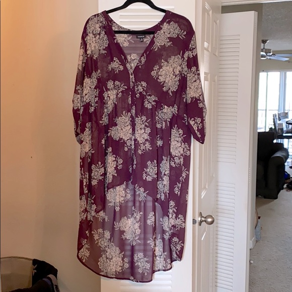 torrid Tops - Torrid women’s sheer high low top- torrid size 2